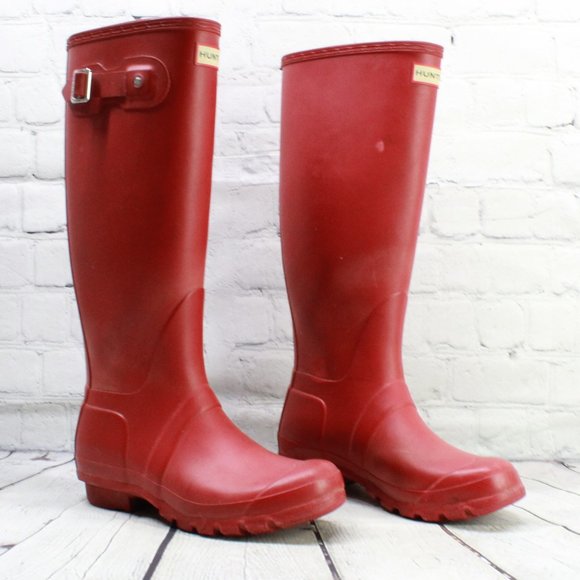 HUNTER Original Tall Waterproof Rain Boots Size 7 - Picture 3 of 9